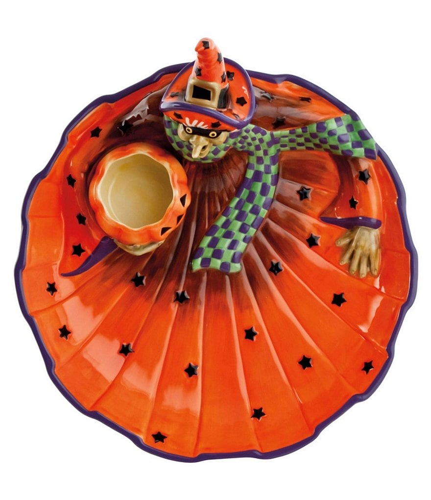 Fitz and Floyd Halloween Witch Hazel Chip & Dip