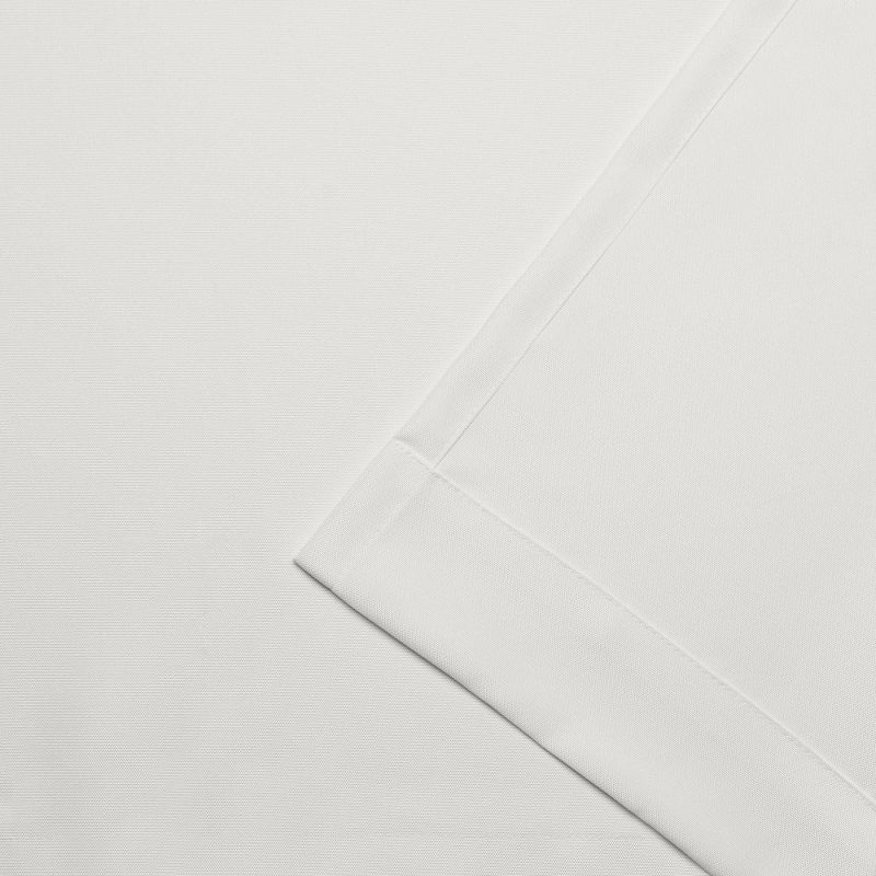 Set of 2 120"x54" Solid Cabana Grommet Top Light Filtering Curtain Panels Vanilla - Exclusive Home