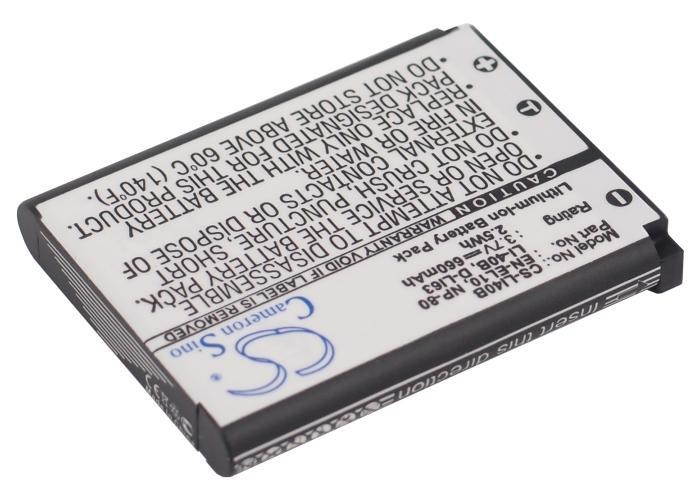 660mAh / 2.44Wh Battery For PRAKTICA DCZ14.Z4, Luxmedia 10-03,