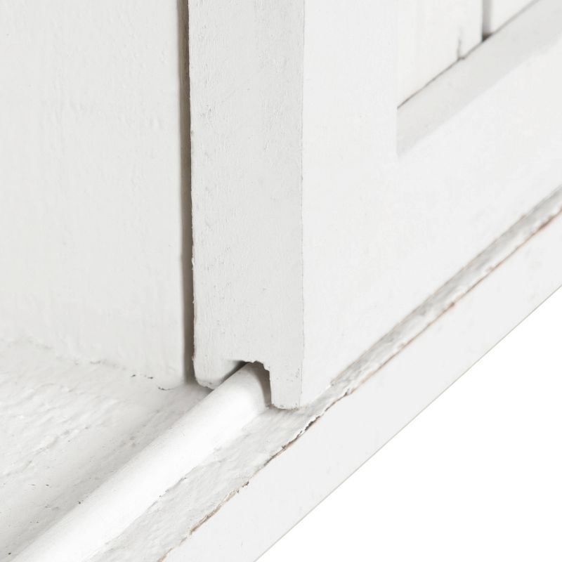 18" x 8" x 20" Farmhouse Cabinet with Sliding Door and 3 Knobs White - Kate & Laurel All Things Decor