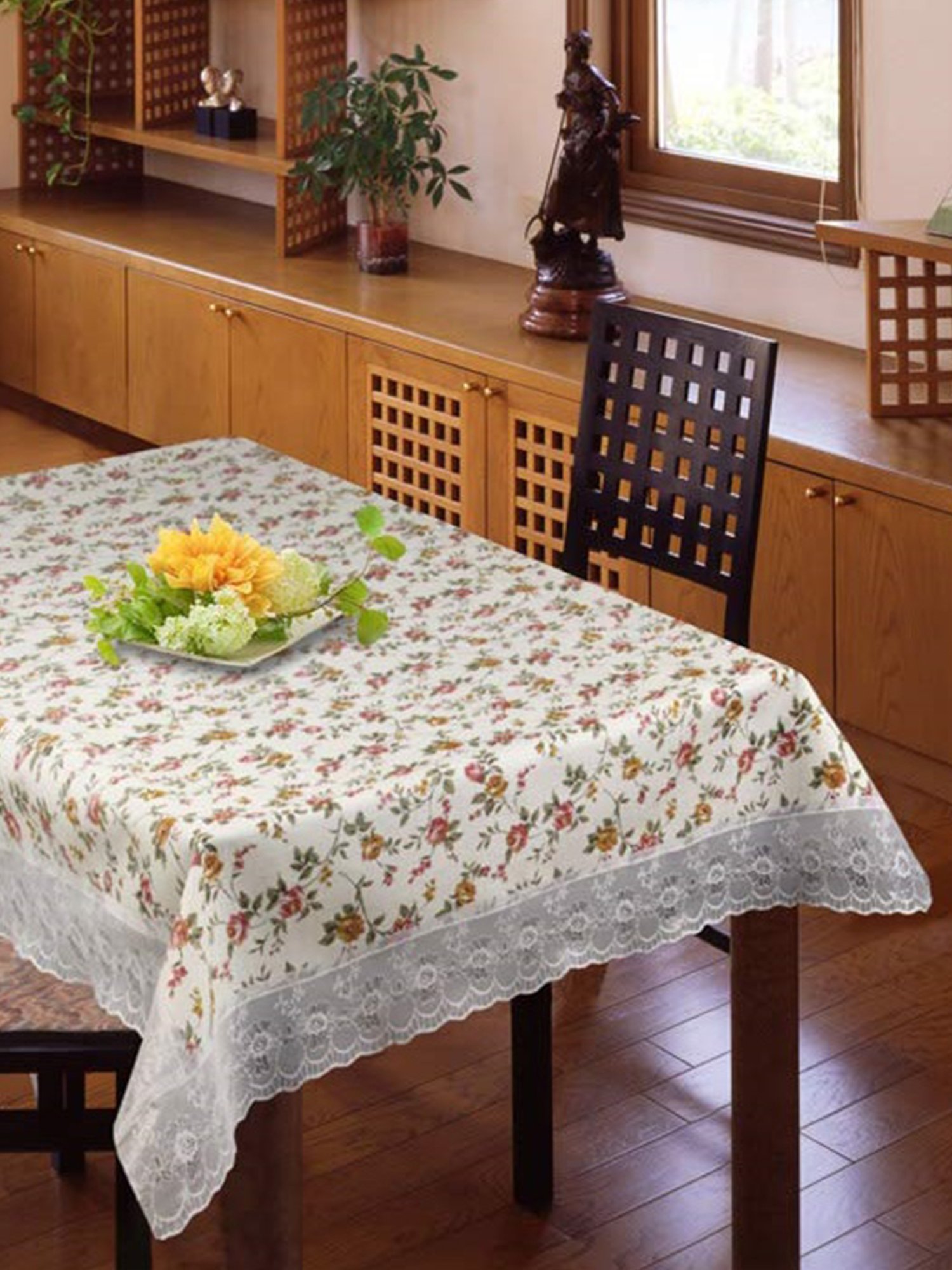 Freelance Floral Beige PVC Set of 1 Table Cloth