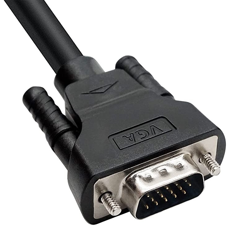 VGA Male to Male Cable 10 Feet Long PC Computer Monitor Cord 1080p High Resolution 3 Meter Black