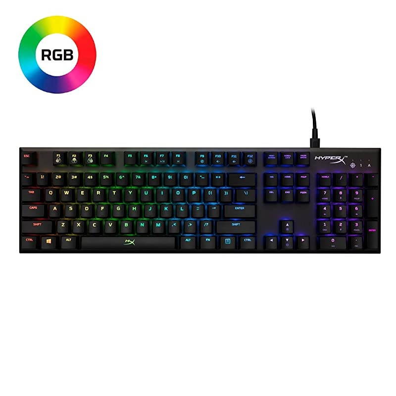 Alloy FPS RGB - Mechanical Gaming Keyboard, Controlled Light & Macro Customization, Silver Speed Switches, RGB LED Backlit
