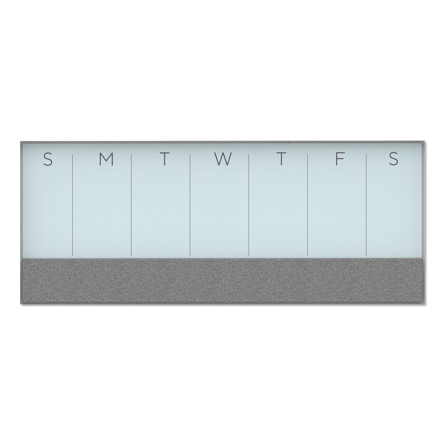 U Brands Dry Erase Combo Board 35 x 14.25 Week View White Surface & Frame