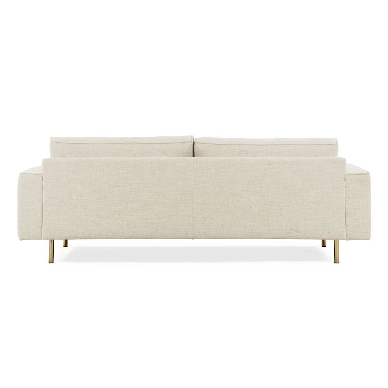Deborah Modern Glam Sofa Alabaster White - Poly & Bark