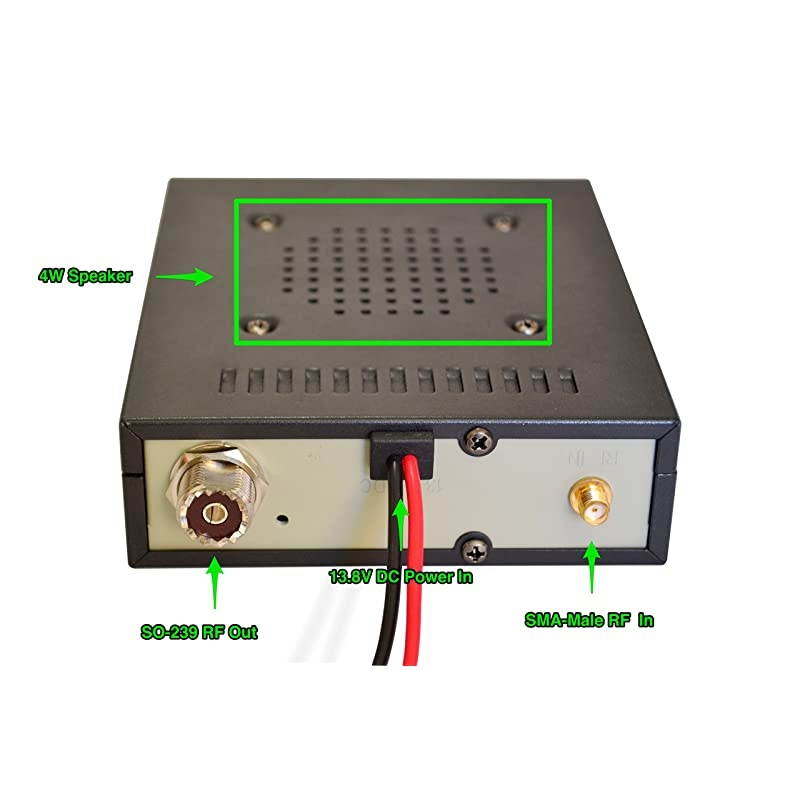 AMP-220 Amplifier for 1.25M (220-225MHz), 30-50W Output (2-6W Input), Analog and Digital Modes, Compatible with All Handheld Radios: , BaoFeng, Kenwood, Yaesu, ICOM, Motorola