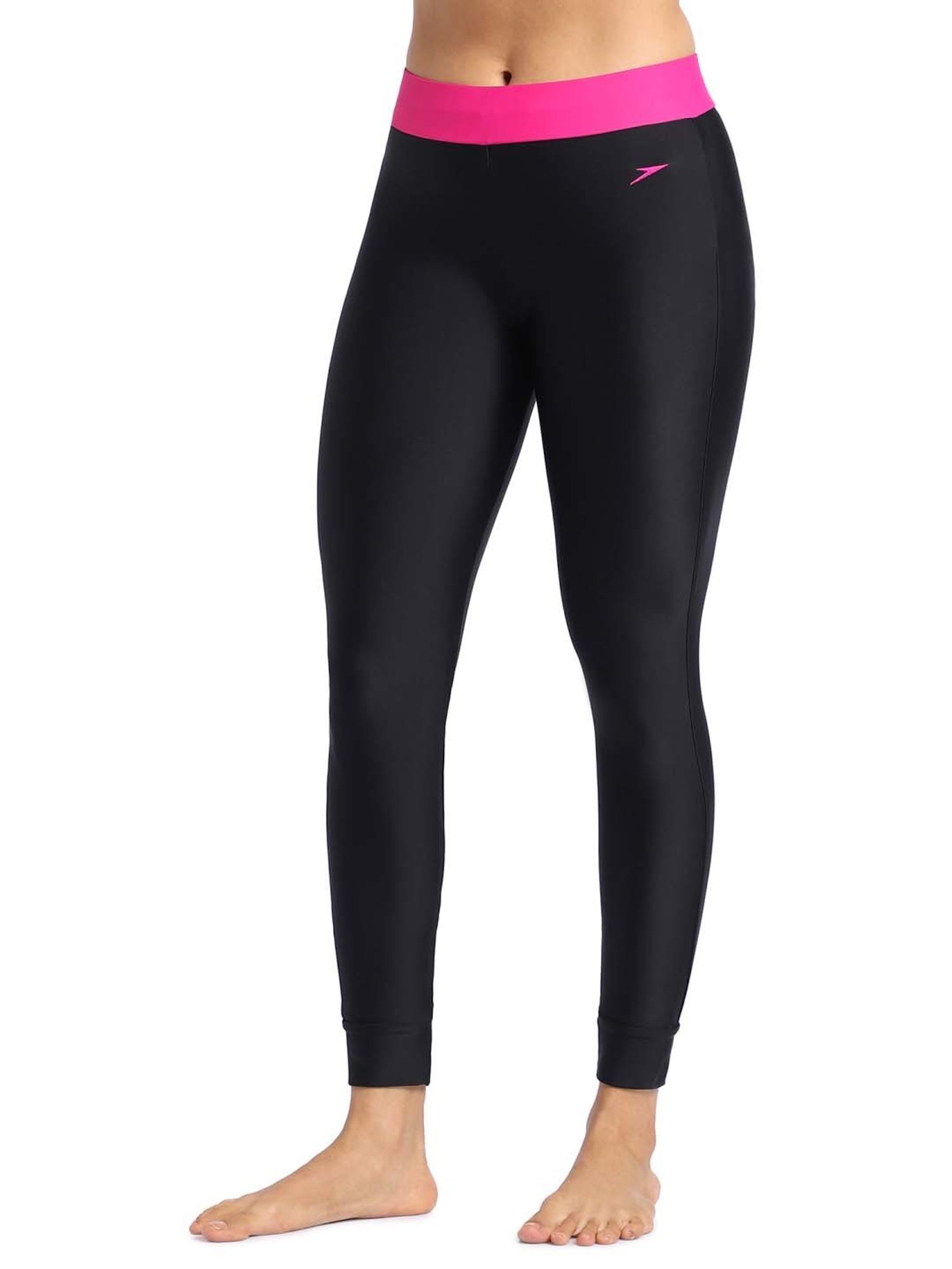 Speedo Black Self Pattern Swim Leggings