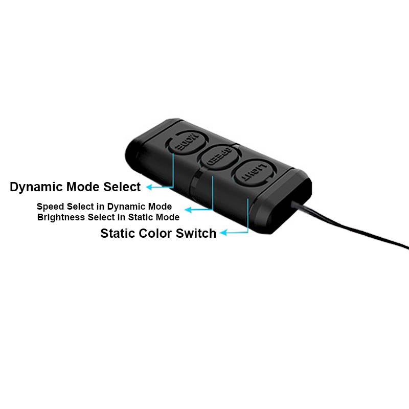 EnLabs 12V 4pin RGB Controller Cable for Computer Case Fan,SATA Powered 3 Button RGB Control Adapter for LED Strip Lights,PC Cooling Water Liquid Radiators