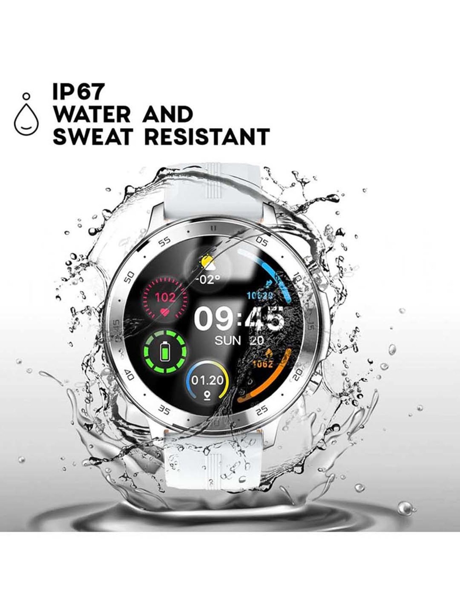 MAXX SX25 Pro Smart Watch with Bluetooth Calling (Silver)