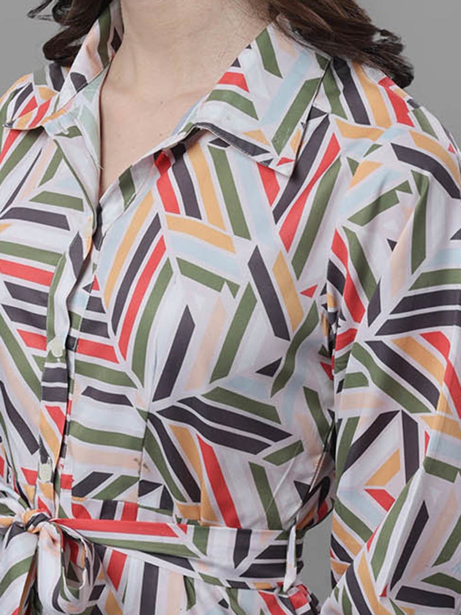 MASAKALI.CO Multicolor Printed Shirt Dress