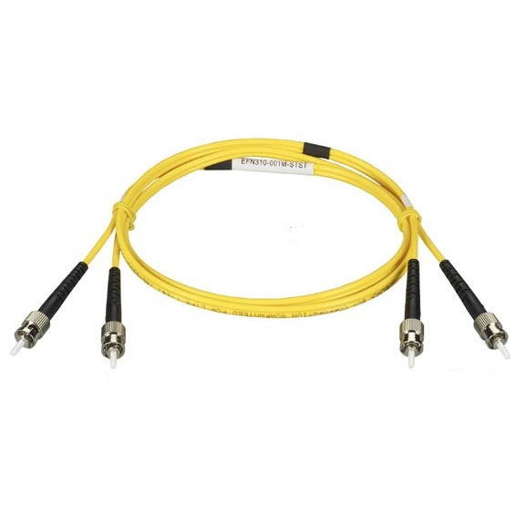 Single-Mode 9-Micron Duplex Fiber Optic Cable LC-SC PVC 1-m 3.2-ft.