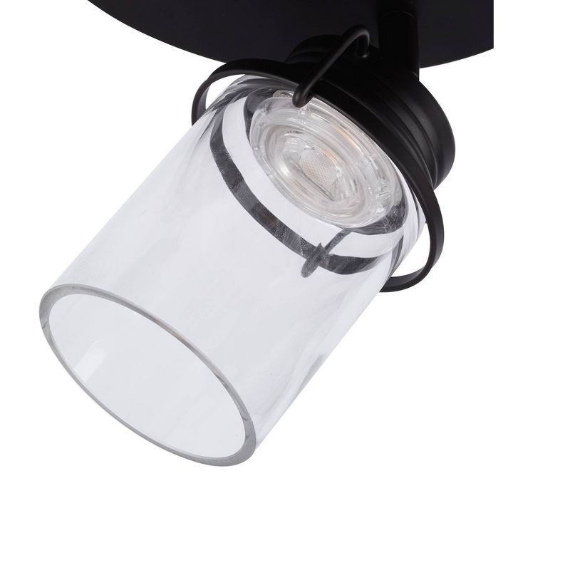 11" 3-Light LED Integrated Round Track Lighting Kit Black - Cresswell Lighting