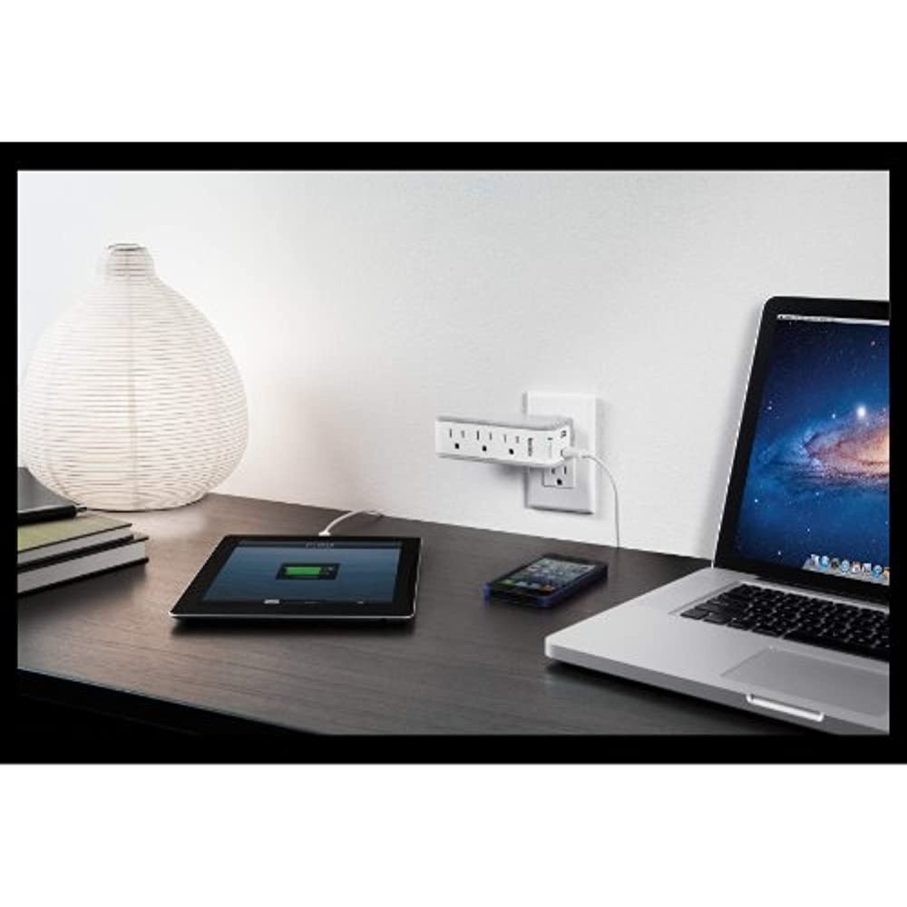 Uninex PS102 RF Remote Control Power Managed 6-Outlet Energy Controlled Surge Protector, Eliminates Standby Idle Electricity Usage, 6-Foot