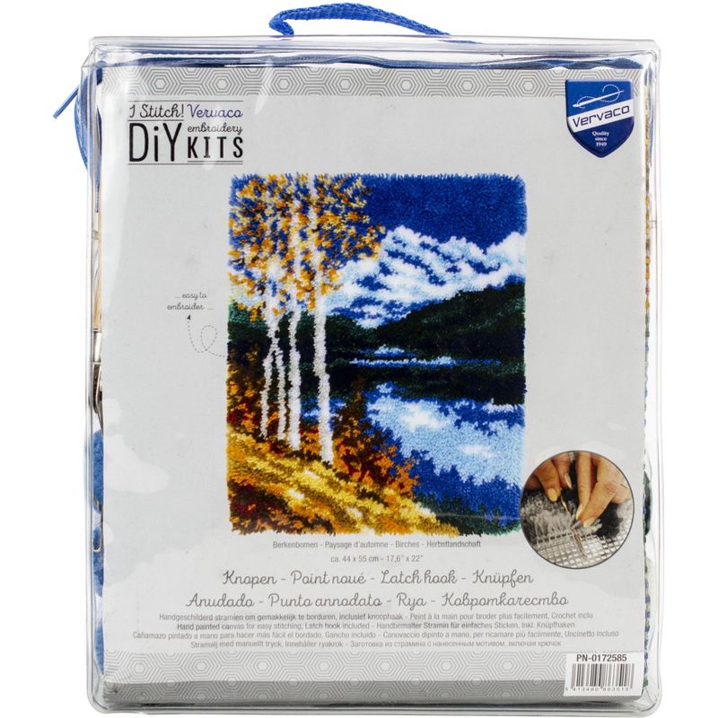 Vervaco Latch Hook Rug Kit 17.6"X22"-Birches