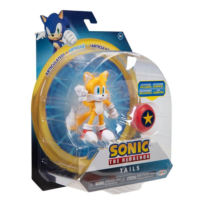 Sonic 4" Figure Modern Tails with Star Spring Wave 4