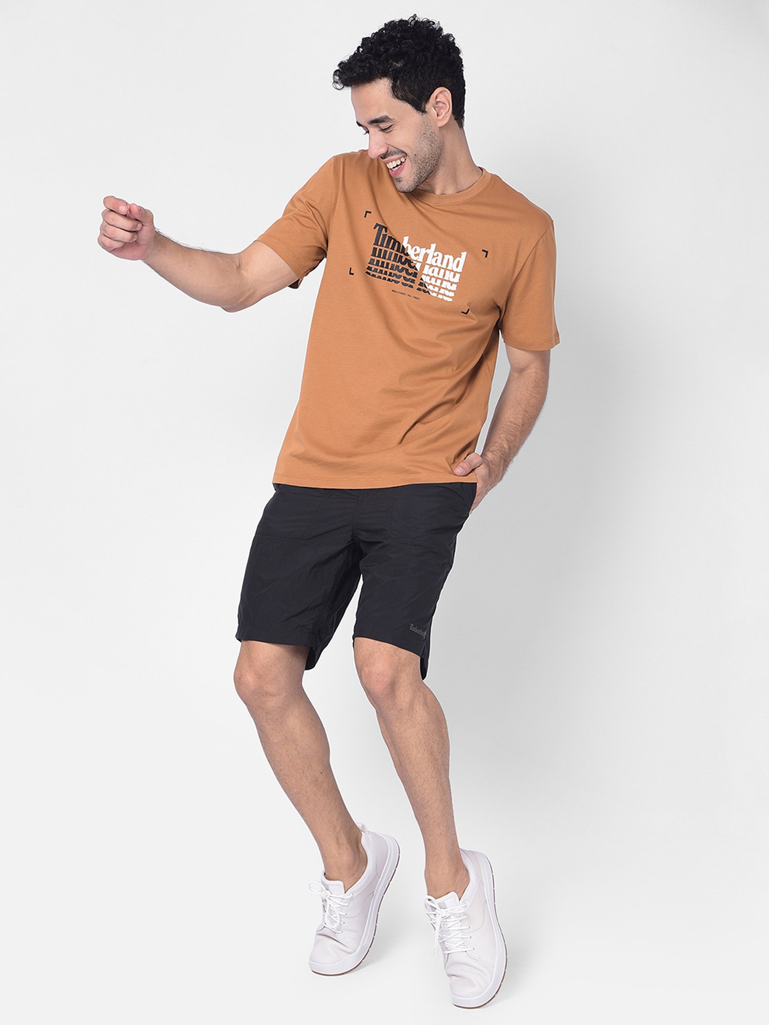 Timberland Wheat Regular Fit Printed Crew T-Shirt
