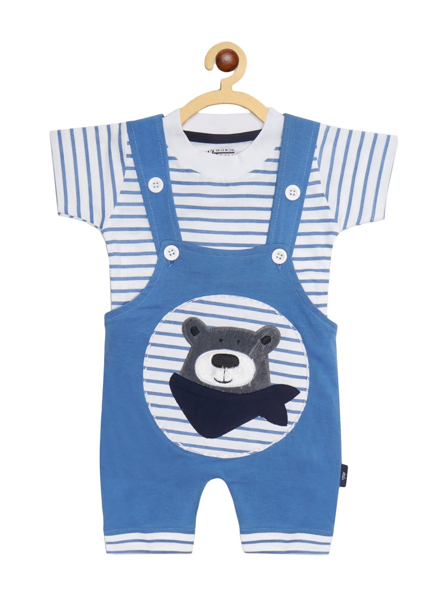 Juniors by Lifestyle Kids Mid Blue Cotton Casual Coordinate Set