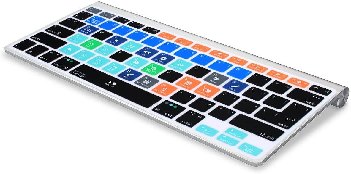HRH FL Studio Fruity Loops Shortcuts Hotkey Silicone Keyboard Cover Skin for MacBook Air 13,MacBook Pro13/15/17 (with or w/Out Retina Display, 2015 or Older Version)&Older iMac,USA and European