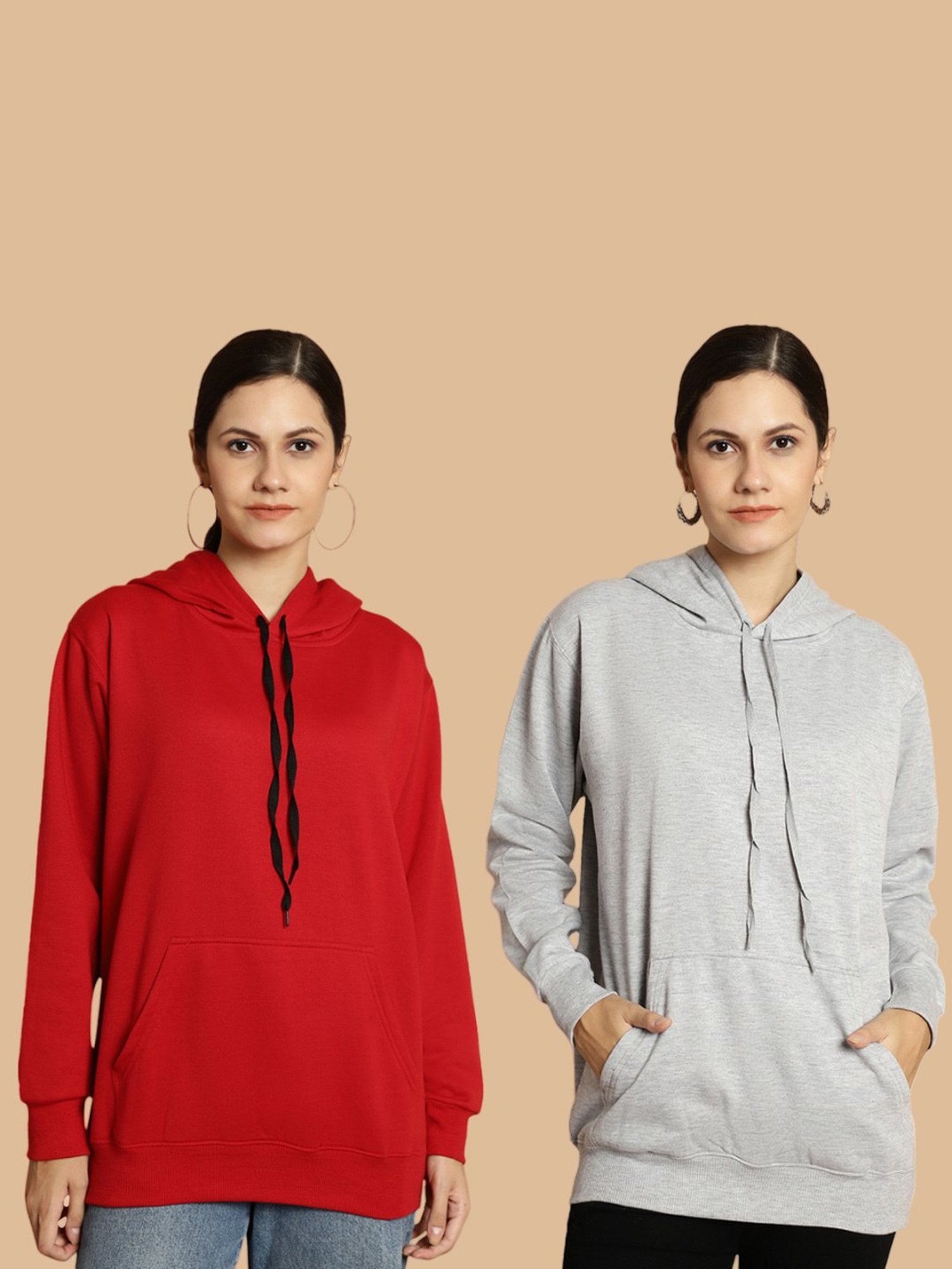 Vimal Jonney Maroon & Grey Sweatshirt - Pack Of 2