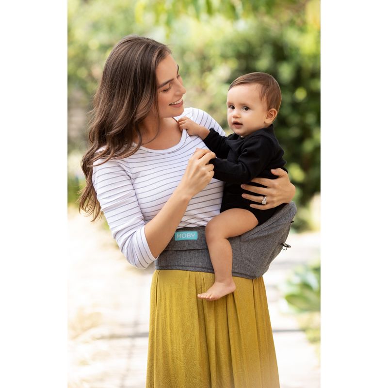 Moby 2-in-1 Baby Carrier + Hip Seat - Gray