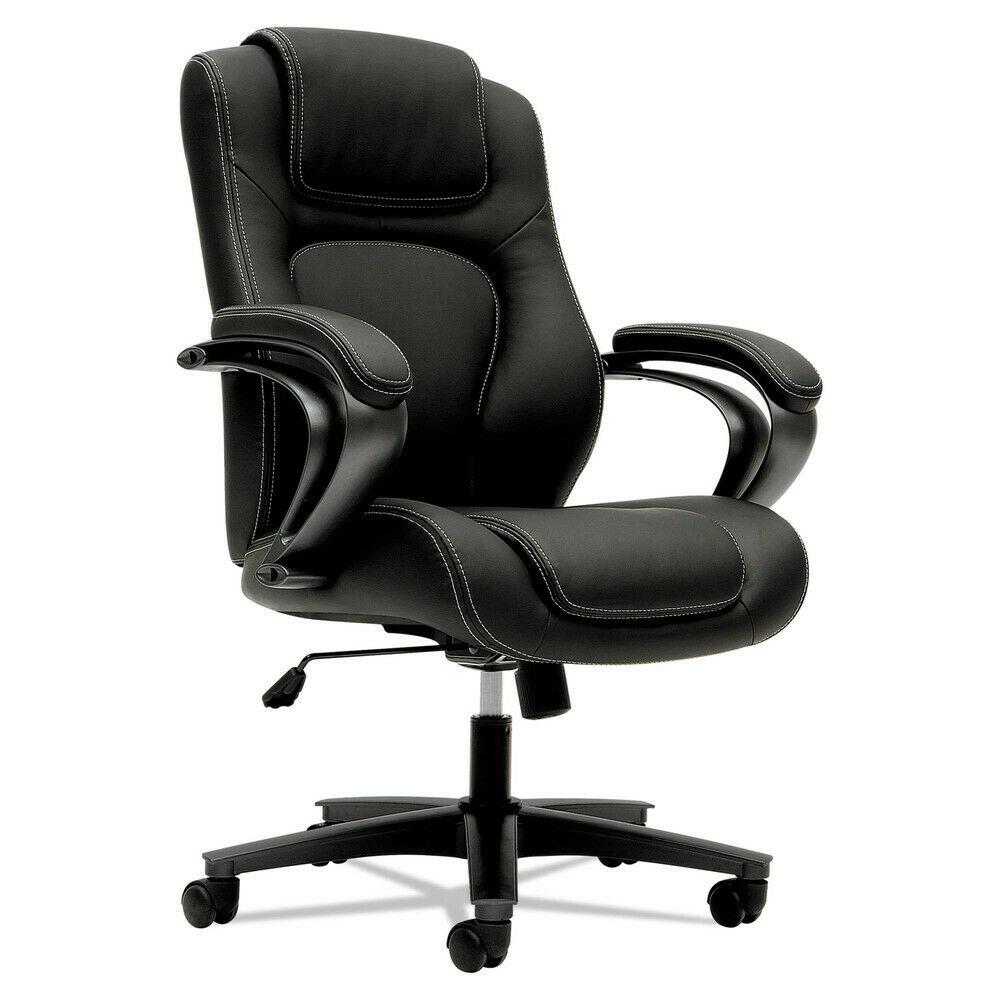 Basyx Vl402 Series Executive High-Back Chair, Black Vinyl VL402EN11 NEW