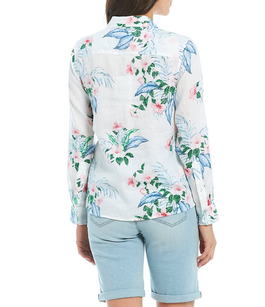 Tommy Bahama Linen Flora Frond Long Sleeve Shirt
