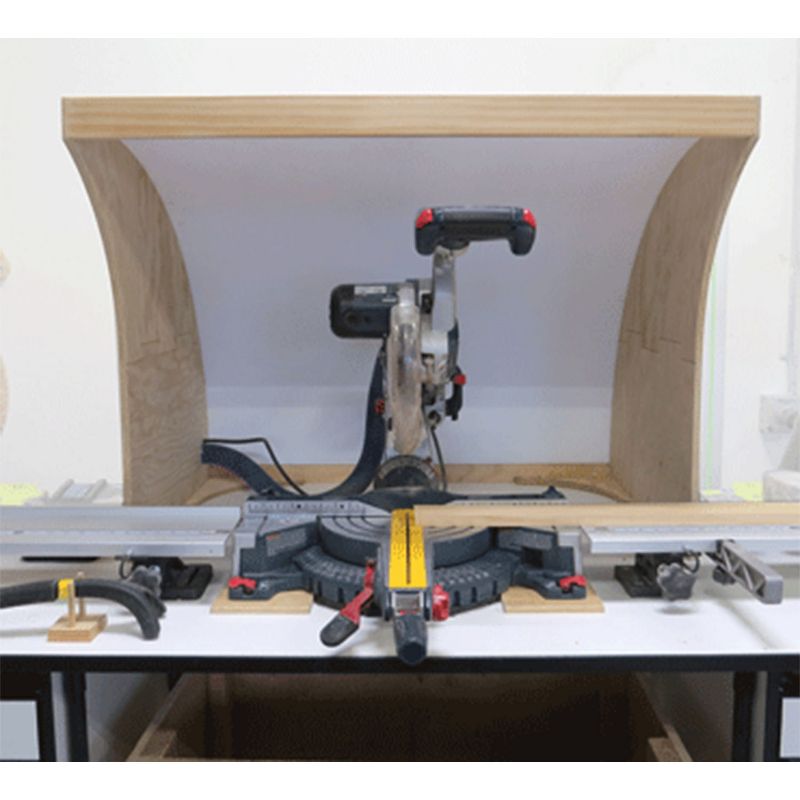 FastCap ChopShop PRO Foldable Waterproof Miter Tile Saw Hood Cover Dust Collector Solution Milled Aluminum HD Hardware, Accessory Holes, Carrying Bag