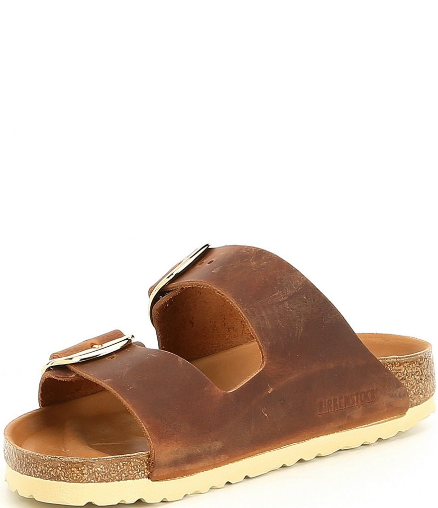 Birkenstock Women's Arizona Oiled Leather Big Buckle Slide Sandals