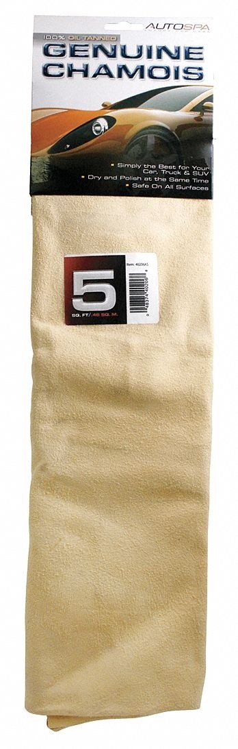 AUTOSPA 40206AS Sheepskin Full Skin Chamois,5 Sq. Ft., Beige