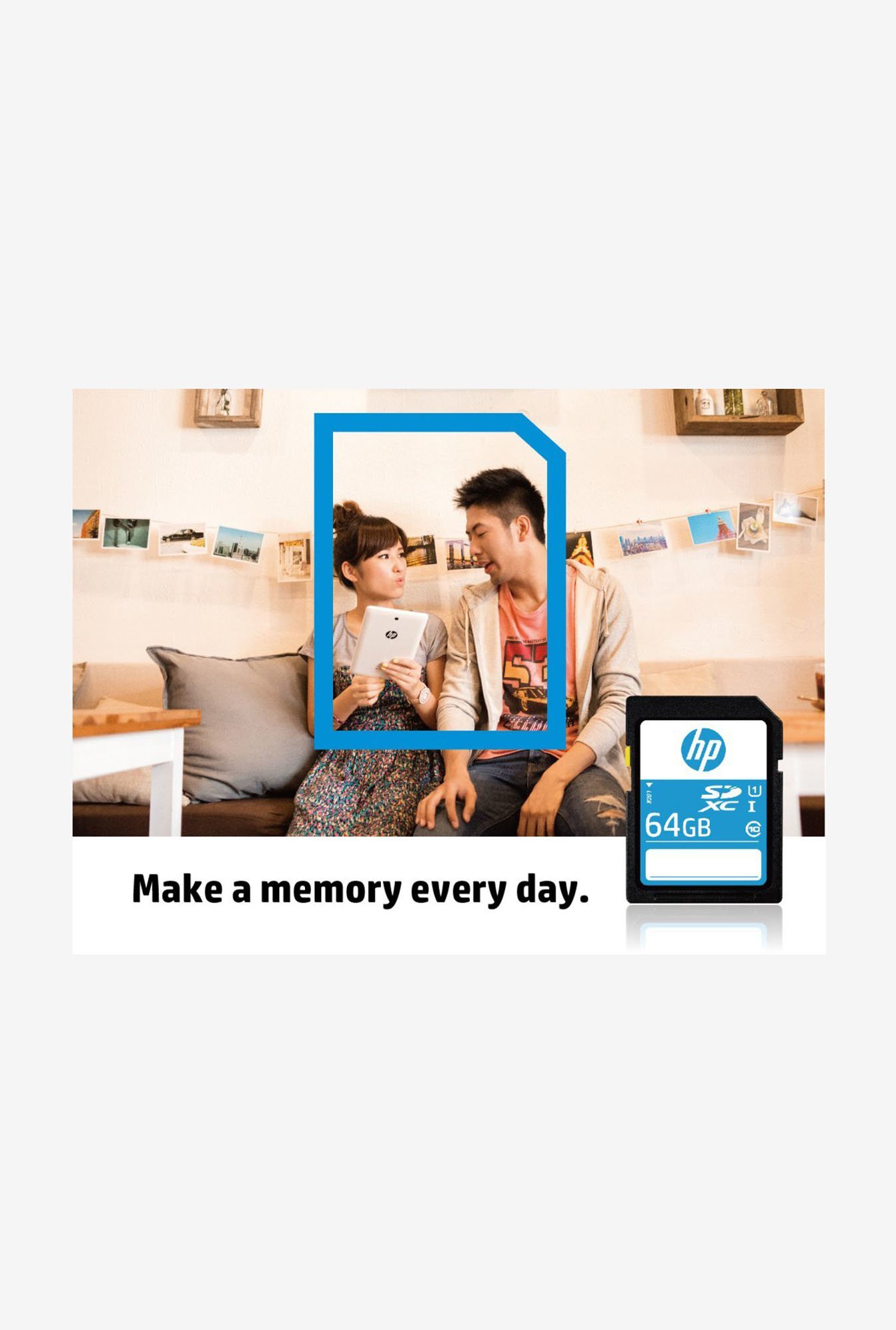 HP HFSH064-1U1 64GB Class 10 Memory Card (Blue)