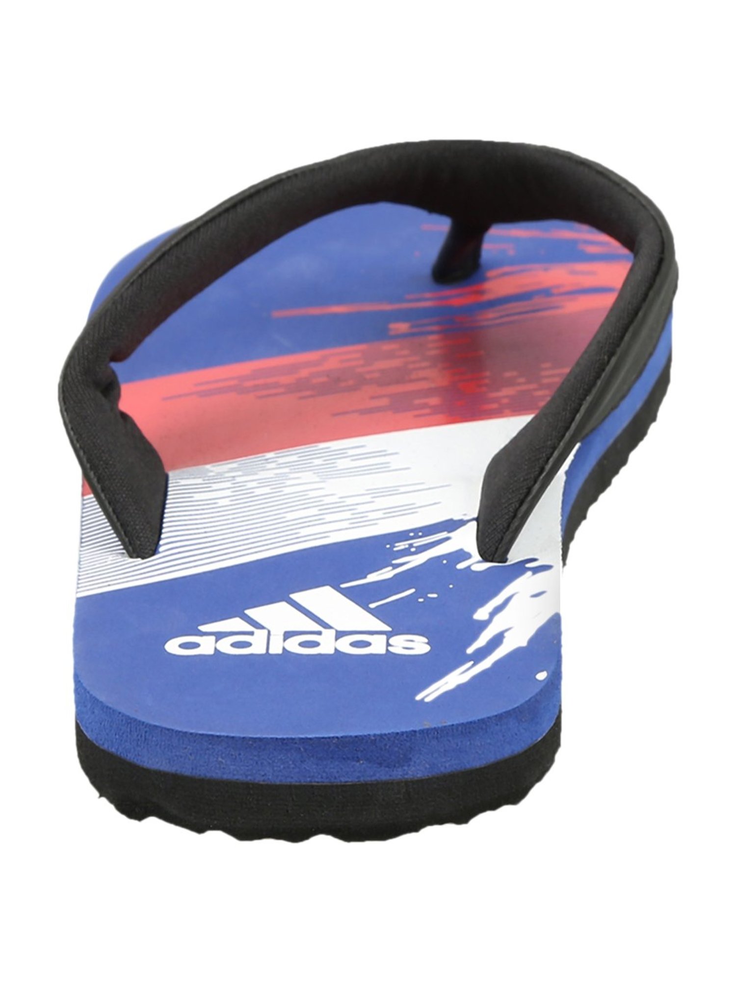 Yellow by Westside Navy Stripe Pattern Slides