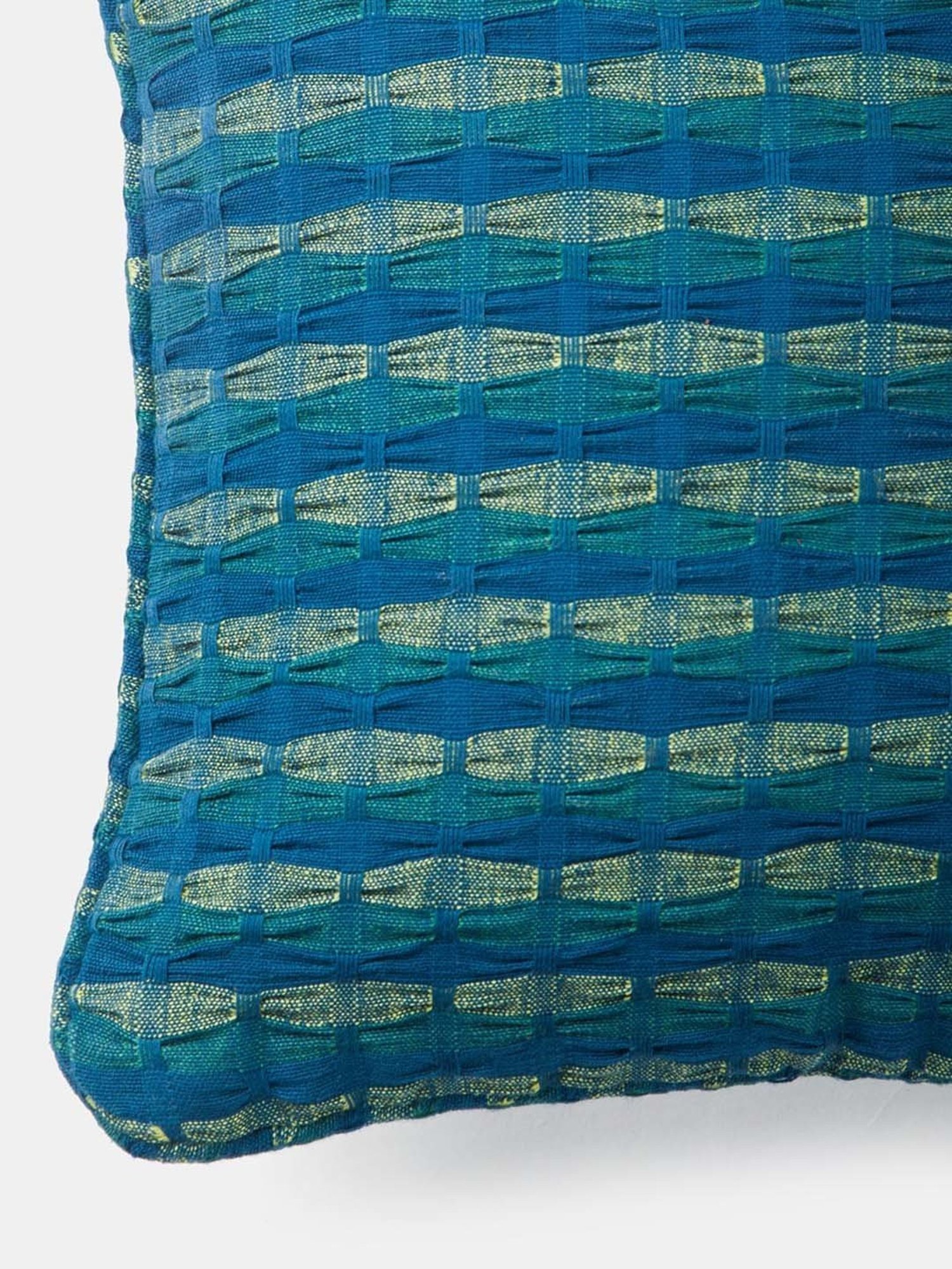 Fabindia Home Deepali Indigo 215 GSM Cotton Cushion Cover