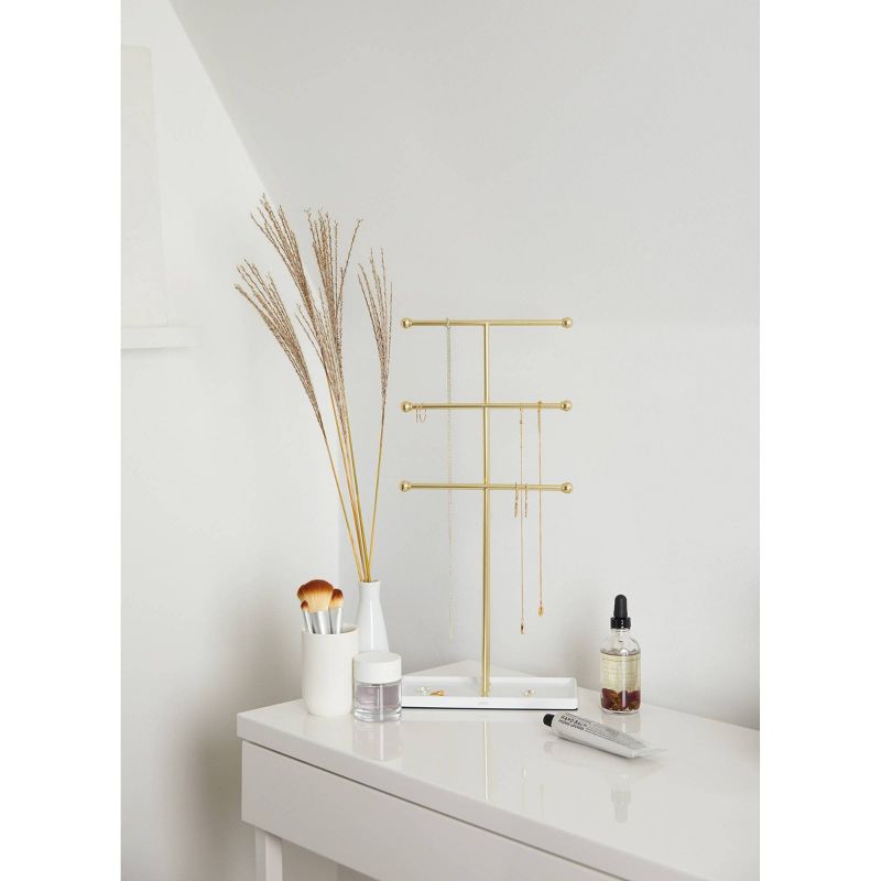 Trigem Jewelry Storage Stand Brass - Umbra