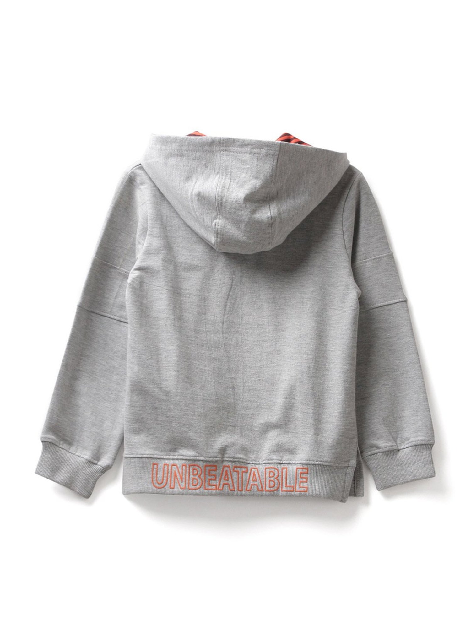 Under Fourteen Only Kids Grey Printed Full Sleeves Sweatshirt
