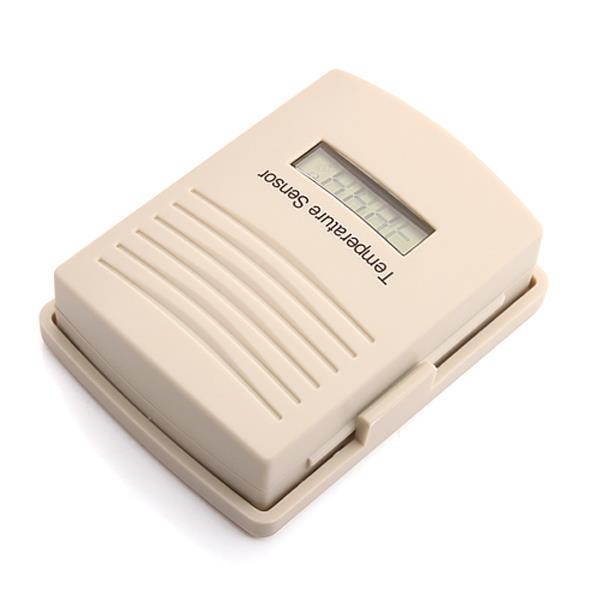 KG200 Wireless 2.7 Inch LCD Indoor and Outdoor Thermometer with Clock Silver