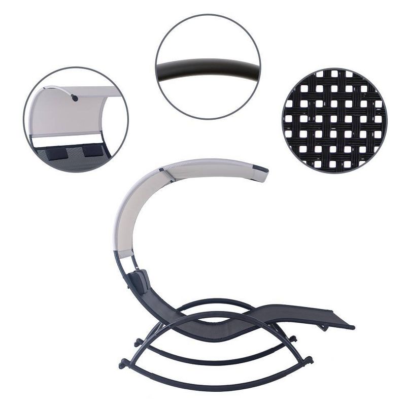 NewPort Outdoor Wicker Chaise Lounge - Dark Gray - Coaster