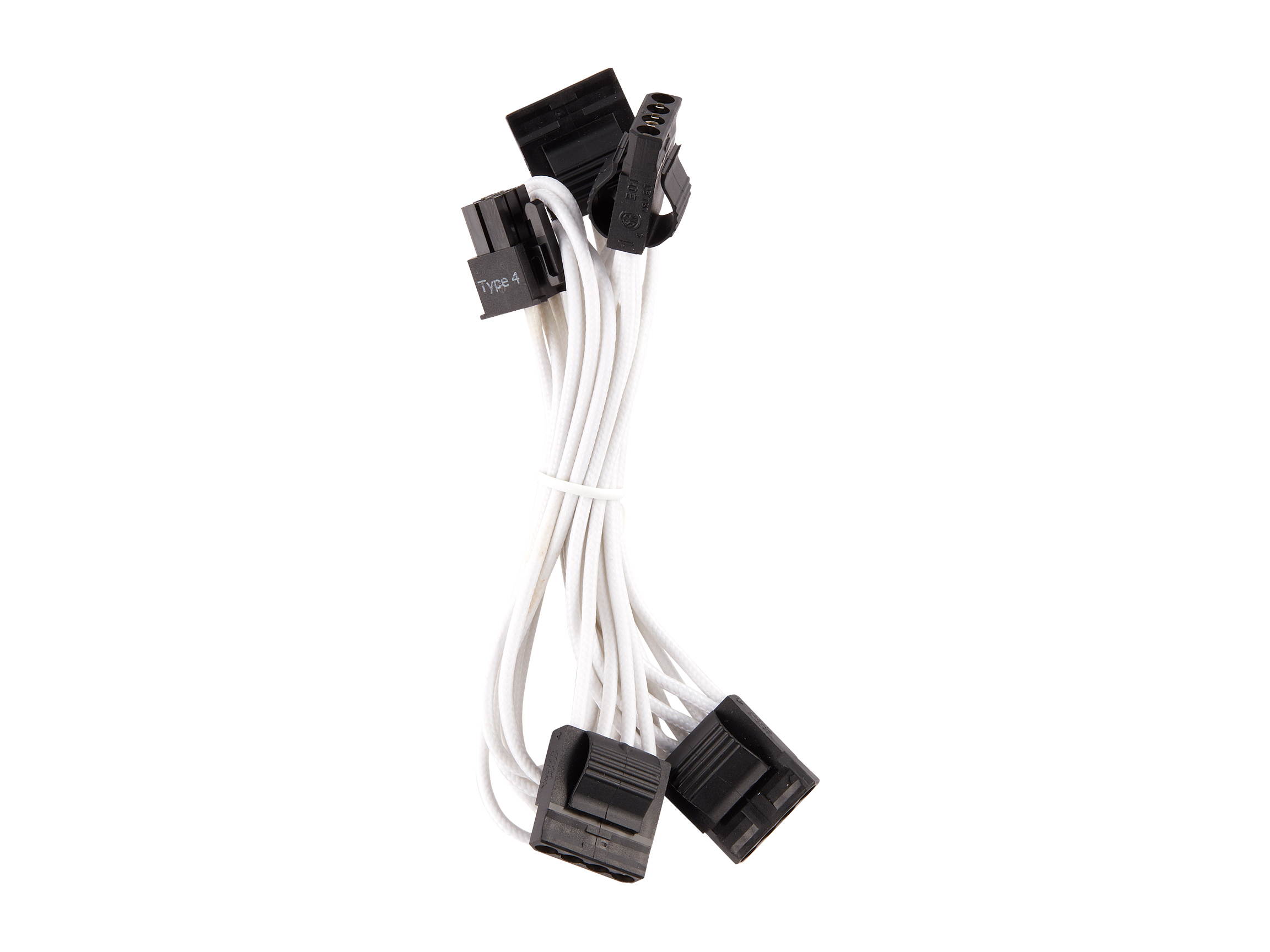 Micro Connectors 30cm Addressable RGB (ARGB) 1 to 4 Splitter Cable with/5 Male Pins (F04-04ARGB-30)