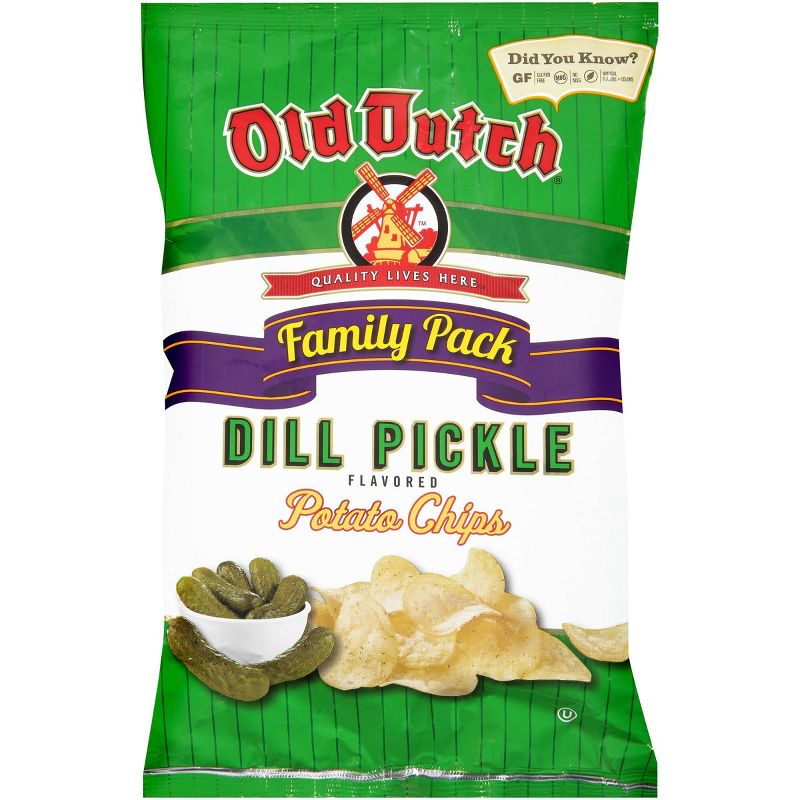 Old Dutch Dill Pickle Potato Chips - 15.5oz
