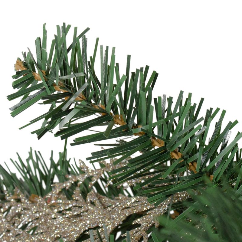 Northlight 30" Pink and Gold Frosted Artificial Christmas Teardrop Swag - Unlit