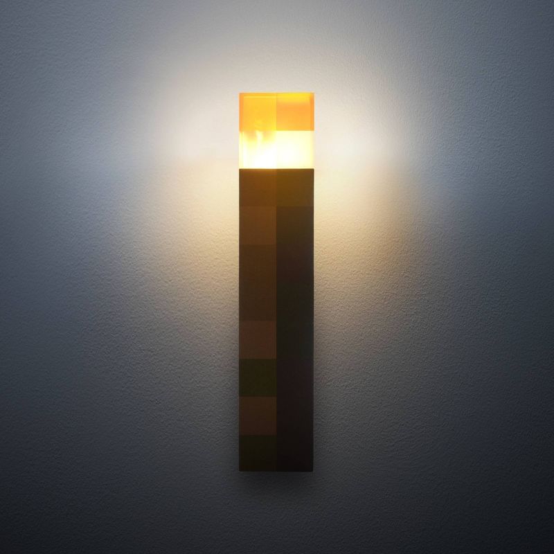 Minecraft Brownstone Torch Wall Light