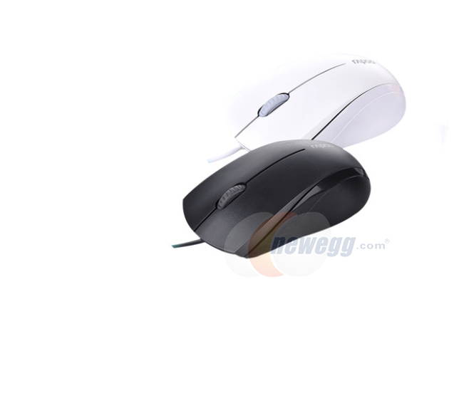 Rapoo N160  Ergonomic Wired White Optical USB Durable Silent Mouse for Office and Gaming, 3 Buttons, Shipped With Big Mouse Pad