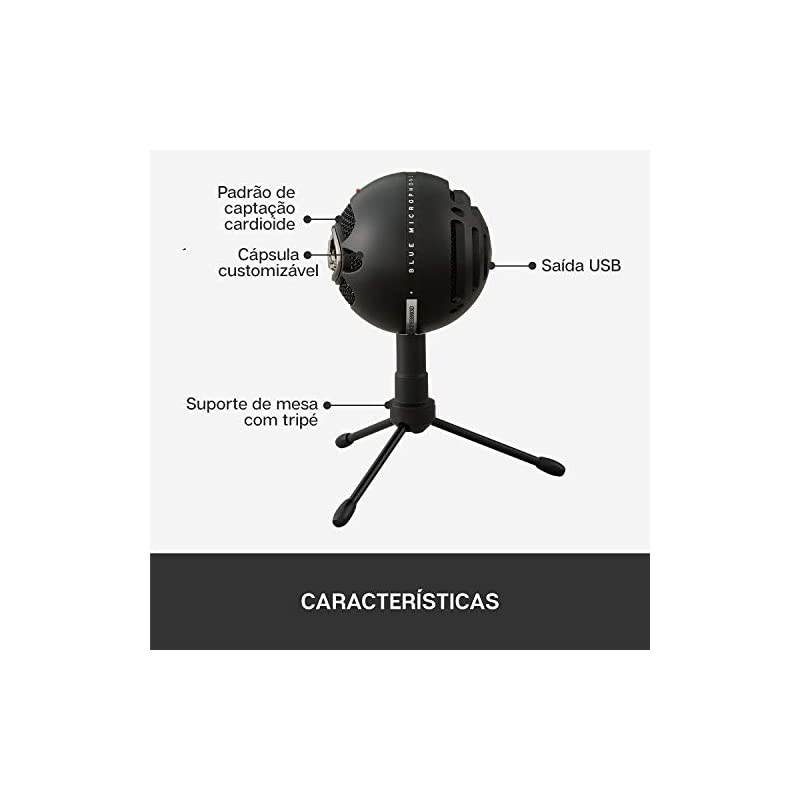 Snowball iCE USB Mic for Recording and Streaming on PC and Mac Cardioid Condenser Capsule Adjustable Stand Plug and Play Black