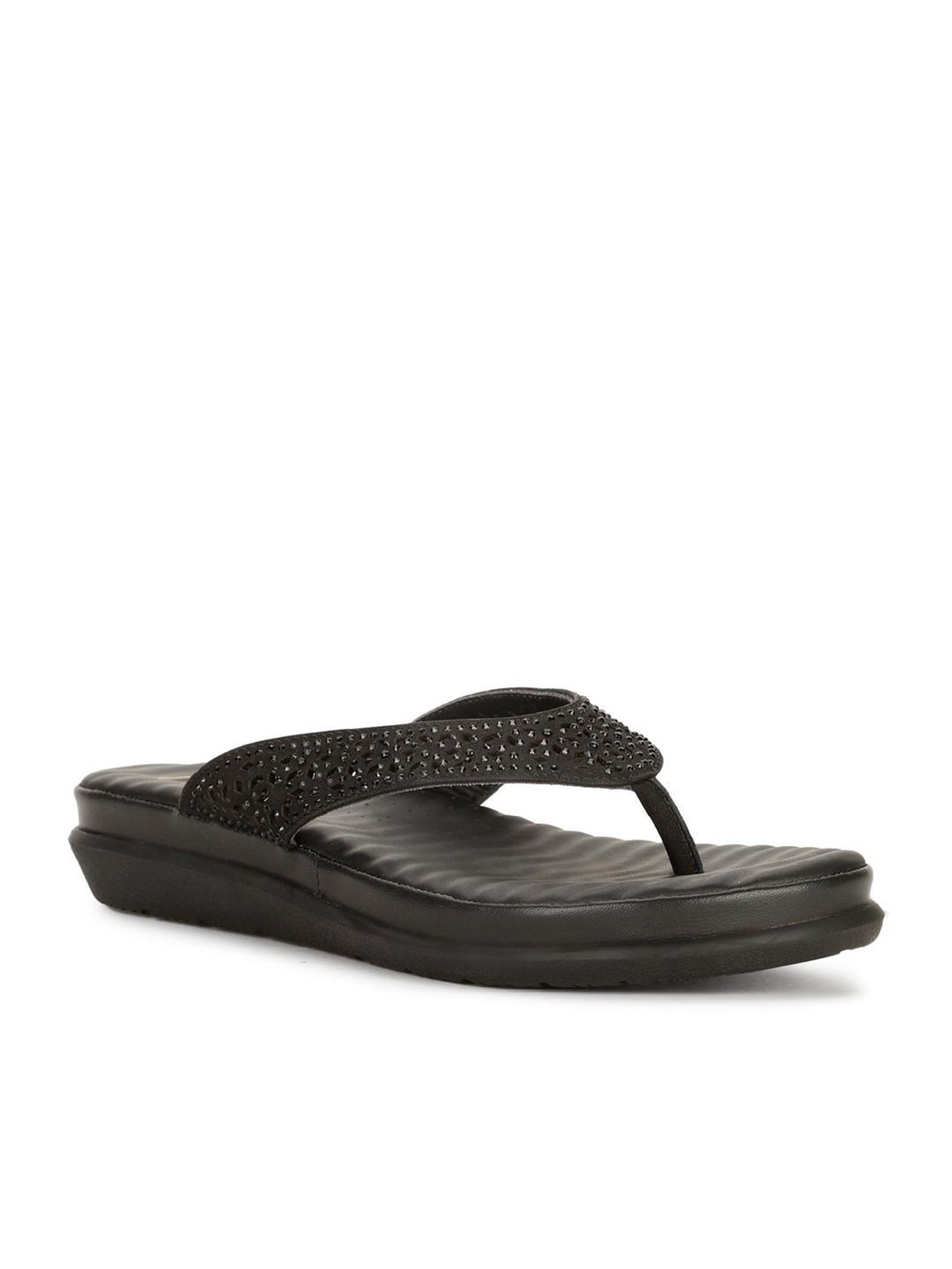Scholl by Bata Women's Black Thong Sandals