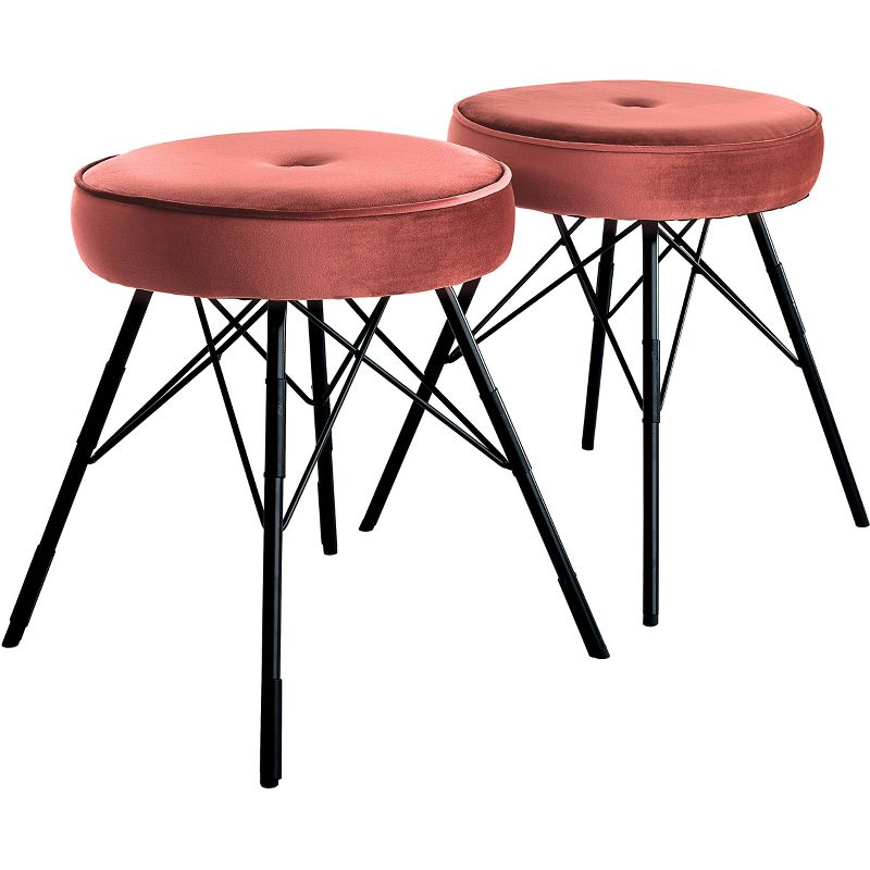 2pc Avery Stool Set Red - Adore Decor