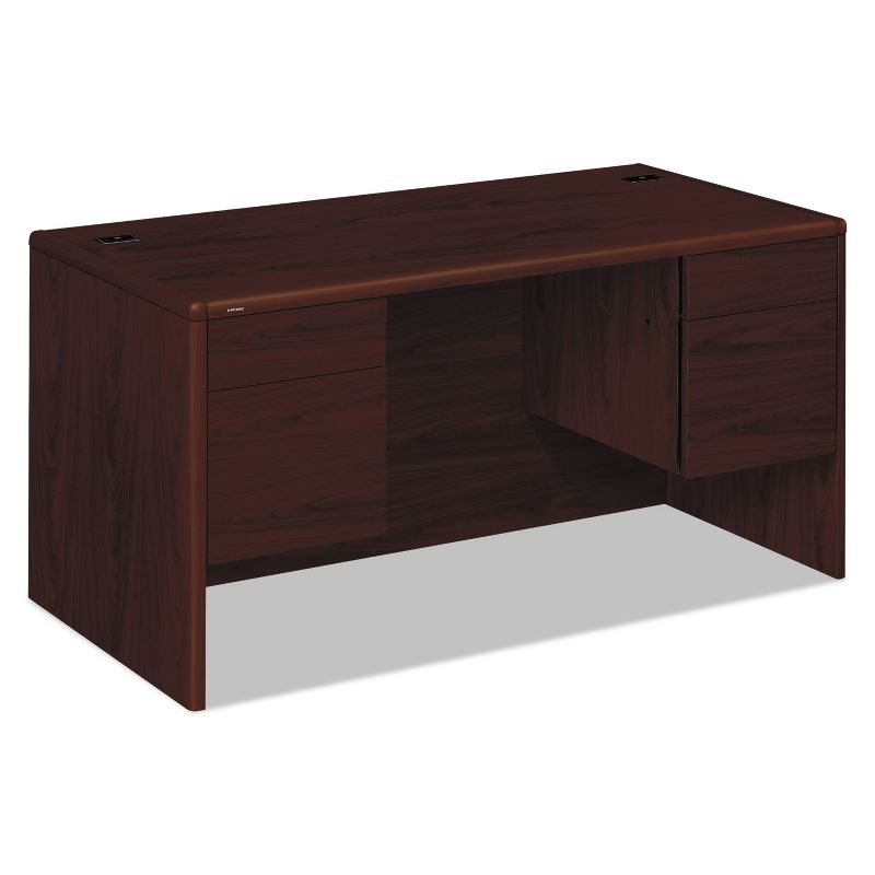 HON 10700 Series Desk 3/4 Height Double Pedestals 60w x 30d x 29 1/2h Mahogany 10771NN