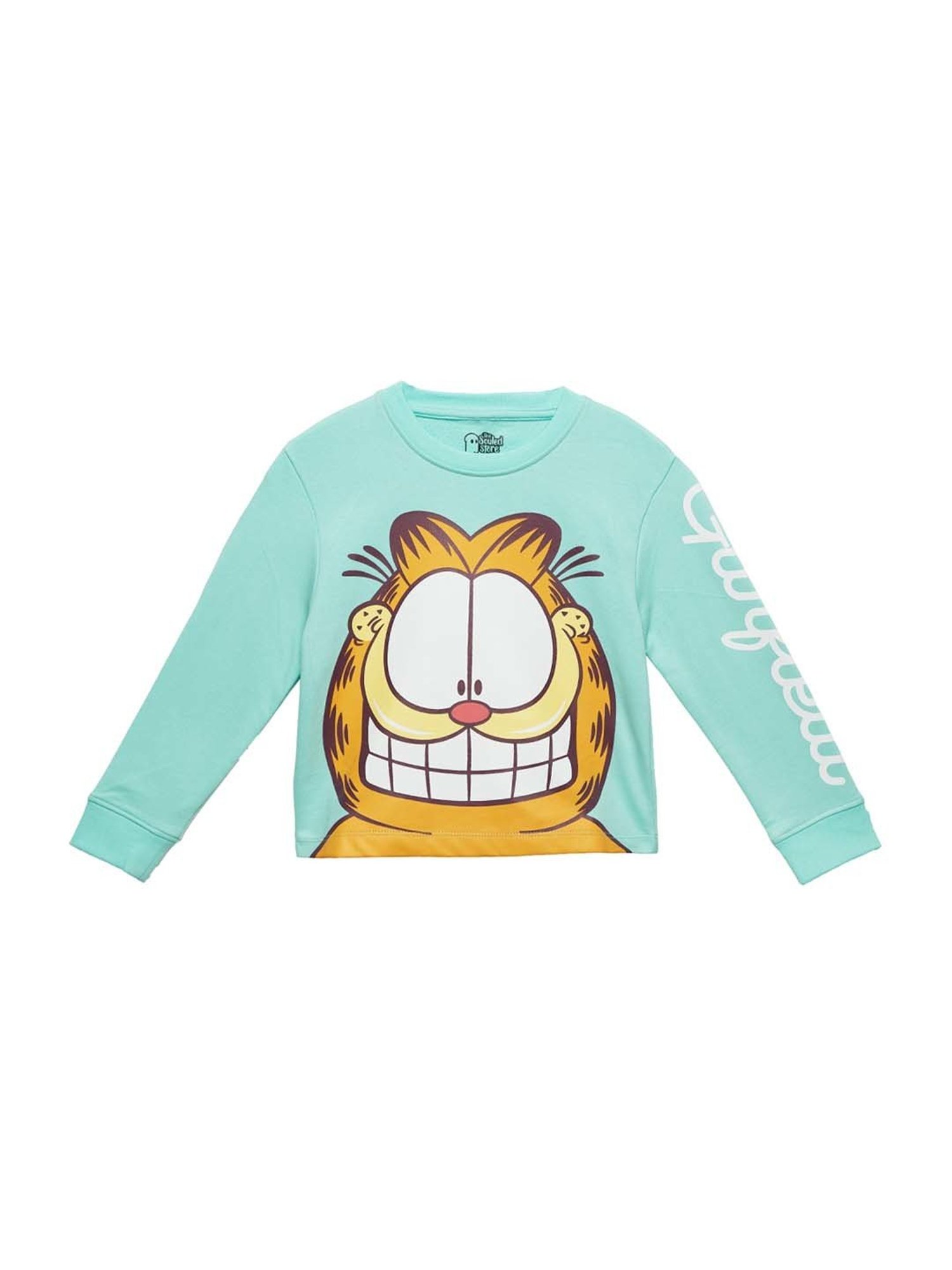 The Souled Store Kids Blue & Yellow Cotton Printed Full Sleeves Sweatshirt
