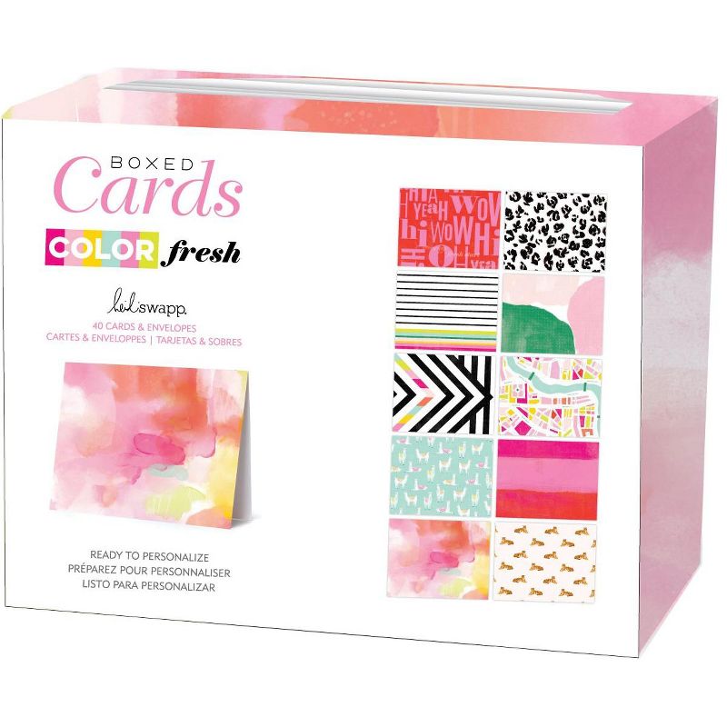 Heidi Swapp A2 Cards W/Envelopes (4.375"X5.75") 40/Box-Color Fresh