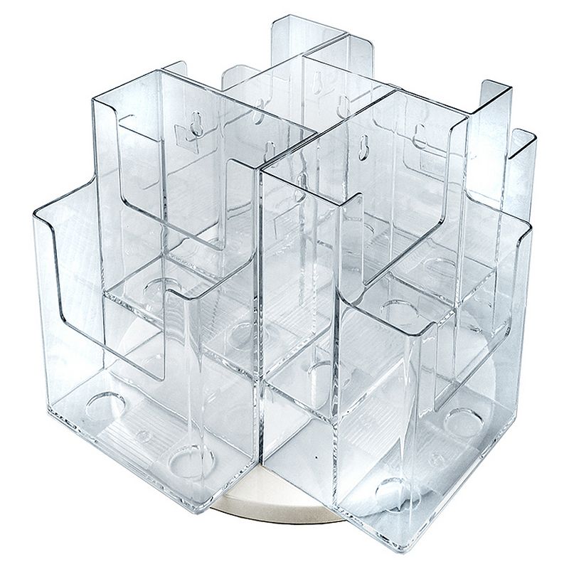 Azar Eight-Pocket Revolving Trifold Brochure Holder