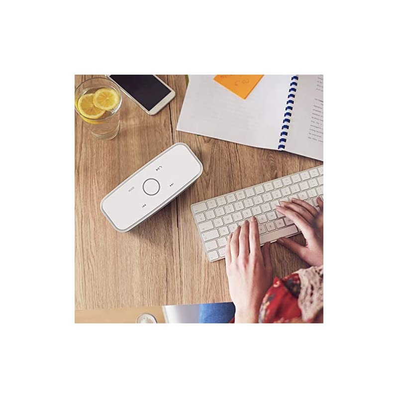 SoundBox Touch Portable Wireless Bluetooth Speakers with 12W HD Sound and Bass 20H Playtime Handsfree Speakers for Home Outdoor TravelWhite