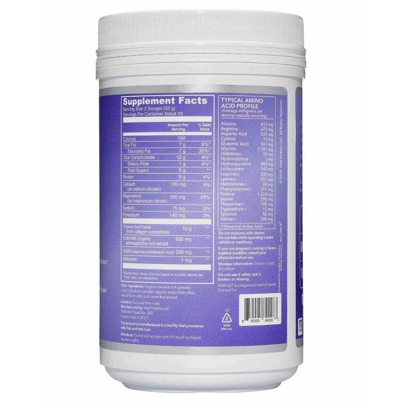 Vital Proteins Blueberry Moon Milk Collagen Latte Dietary Supplement - 11.5oz